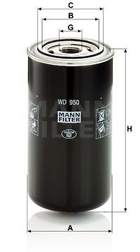 Фильтр гидросистемы WD950 WD 950 MANN FILTER