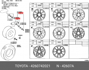 ДАТЧИК ДАВЛЕНИЯ В ШИНАХ 42607-42021 42607-42021 TOYOTA