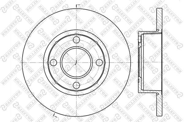 диск тормозной передний!\ Audi 80 B3 1.6/2.0/1.9TDi 91-96 6020-4737-SX STELLOX