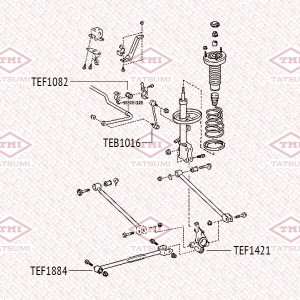 Сайлентблок задней цапфы TOYOTA Avensis 97- TEF1421 TEF1421 TATSUMI