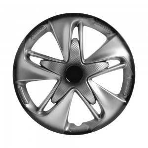 Колпаки колесные декоративные R14 серебро/черный/карбон "AIRLINE" Супер Астра +  AWCC-14-25 AIRLINE