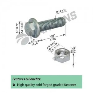 Болт кардана M14*47 с гайкой Volvo FH/FM/FMX/NH 9/10/11/12/13/16  10шт 900.996 MANSONS