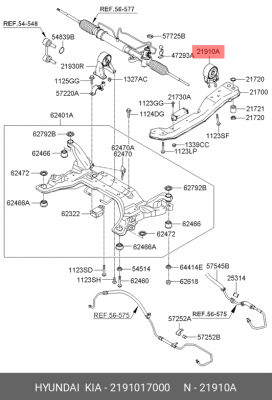 Подушка двигателя 2191017000 HYUNDAI KIA