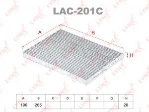 Фильтр салонный угольный подходит для NISSAN Qashqai 07/X-Trail II 07 LAC-201C LAC-201C LYNXAUTO
