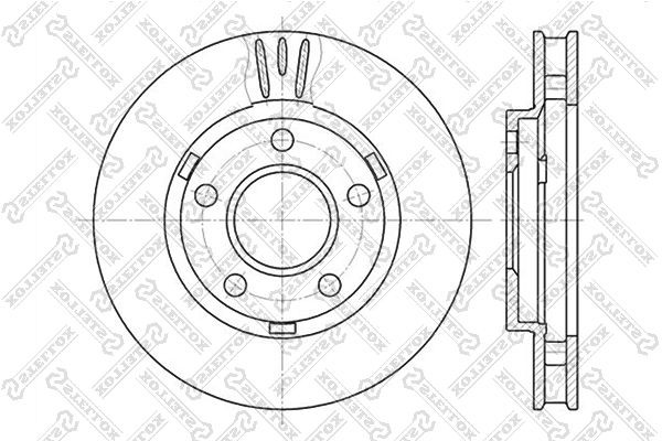 диск тормозной передний!\ Opel Sintra 2.2/3.0/2.2TDi 96-99 6020-3634V-SX STELLOX