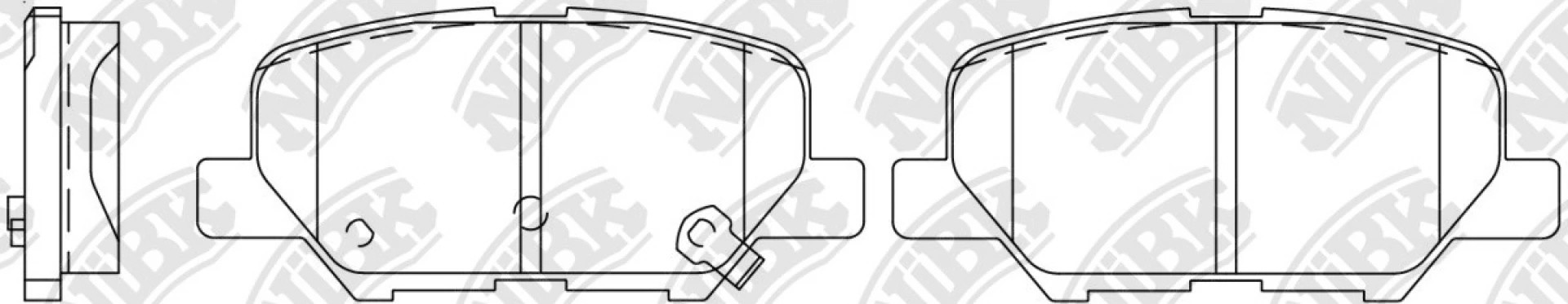 Колодки тормозные дисковые MITSUBISHI OUTLANDER 2012 PN25003 PN25003 NIBK