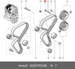 ГАЙКА 8200793248 8200793248 RENAULT