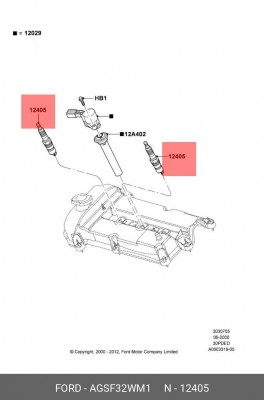 СВЕЧА ЗАЖ. MAV01 3.0L AGSF32WM1 AGSF-32W-M1 FORD