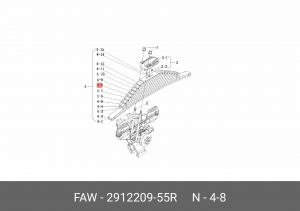 Лист задней рессоры №8 2912209-55R FAW
