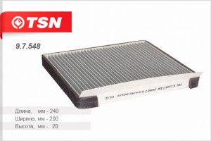 фильтр салона! угольный Hyundai Accent/Elantra 1.4i/1.6i/1.5CRDi 05>, Kia Cee'd/ 97548 TSN