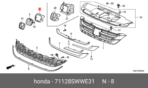 ОСНОВАНИЕ ЭМБЛЕМЫ 71128SWWE31 71128SWWE31 HONDA
