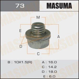 Пробка сливная TOYOTA MITSUBISHI SUZUKI картера масляного АКПП MASUMA 73 MASUMA
