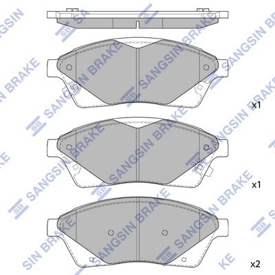 Колодки тормозные CADILLAC SRX 09- передние SP2251 SP2251 SANGSIN