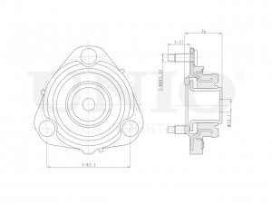 Опора амортизатора передняя RMP-13015 UNIO