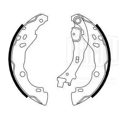 Колодки торм. для а/м PeugeoT1007 (05-)/CitroeNC2 (03-)/C3 (02-)барабан. 203x37  GF4576 TRIALLI