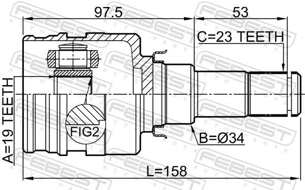 ШРУС внутренний TOYOTA YARIS NCP9# 2005.08-2011.07 0111-KSP130 0111-KSP130 FEBEST