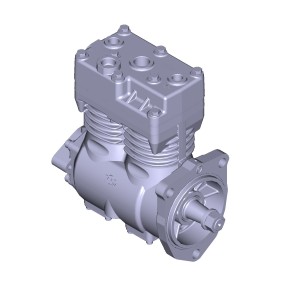 Компрессор МАЗ,УРАЛ,ГАЗ дв.ЯМЗ-536 (2 цилин.) жид.охлаж. без шкива 270л/мин. АВТ 536350901510 YAMZ
