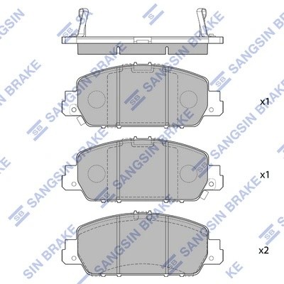 Колодки тормозные передние Honda Accord all 13 SP1779 SP1779 SANGSIN