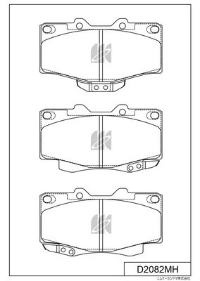 Колодки тормозные дисковые пер. TOYOTA LAND CRUISER 4RUNNERHI LUX 84-97 D2082MH D2082MH MK KASHIYAMA