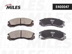 Колодки тормозные передние (без датчика) (Смесь Low-Metallic) MITSUBISHI OUTLAND E400047 MILES