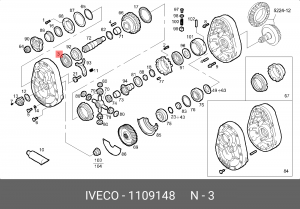 подшипник роликовый! редуктора\ Iveco EuroTrakker 1109148 IVECO