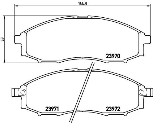 P56049 748 02 !колодки дисковые п.\ Nissan Pick 2.4i/2.5Di 4WD 02> P56049 BREMBO