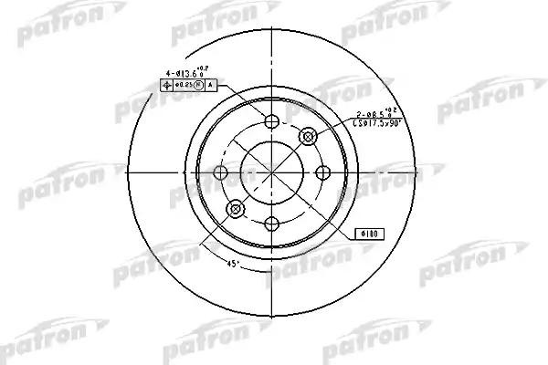 Диск тормозной передн PBD4110 PBD4110 PATRON