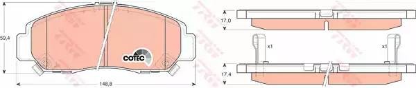 Колодки передние HONDA CIVIC VII-IX, FR-V, STREAM GDB3268 GDB3268 TRW