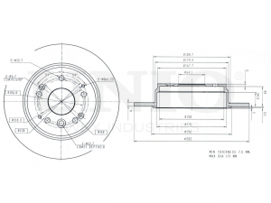 Диск тормозной задний BRD-20427 UNIO