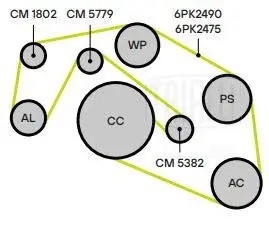 Ролик привод. ремня Audi A6 (11-) 2.0TDi (опор.) h26 (CM 5779) CM5779 TRIALLI