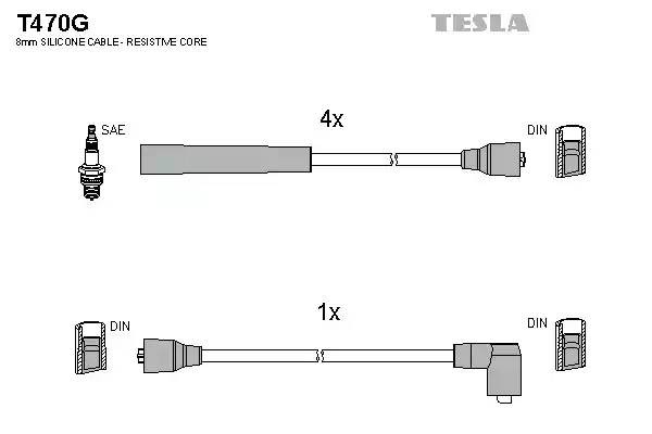 к-кт проводов!\ Ford Sierra 1.3-2.0i 82-93 T470G TESLA