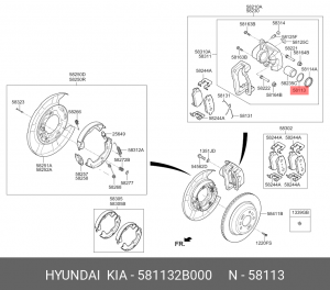 сaльник тopмoзнoгo пopшня\ Hyundai 581132B000 HYUNDAI