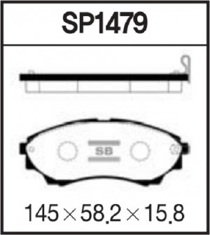 Колодки тормозные дисковые Ford Ranger 2.5TDi, Mazda Serie B 2.5D/TD 02 SP1479 SP1479 SANGSIN