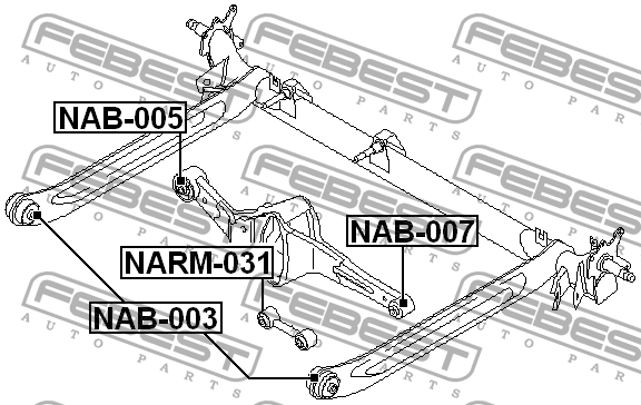 Сайлентблок NAB-003 NAB-003 FEBEST