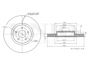 Диск тормозной передний BRD-20322 UNIO