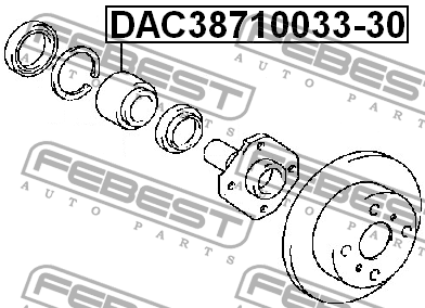 Подшипник ступицы DAC38710033-30 DAC38710033-30 FEBEST