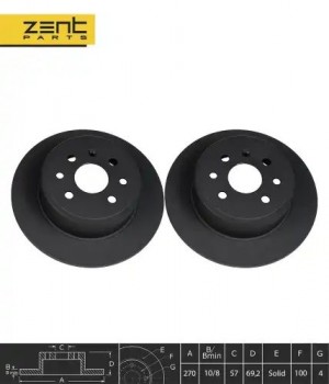 диск тормозной задний! Opel Vectra 1.6-2.0 95> Z06293 ZENTPARTS