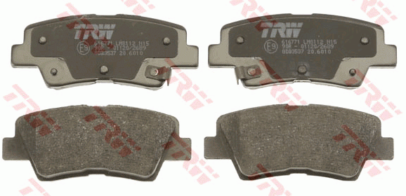 Колодки задние KIA CEE'D, HYUNDAI i30 2012-, TOYOTA AURIS E18 GDB3537 GDB3537 TRW