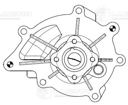 Насос водяной для а/м SsangYong NewActyon/Korando C (10-) G20D LWP1755 LWP1755 LUZAR