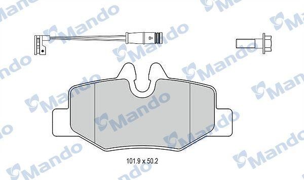Колодки тормозные MERCEDES Viano,Vito (W639) задние (4шт.) MANDO MBF015209 MANDO