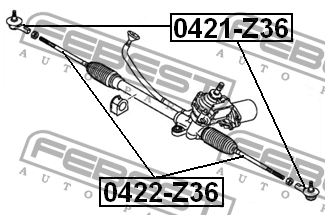 Наконечник рулевой 0421-Z36 0421-Z36 FEBEST