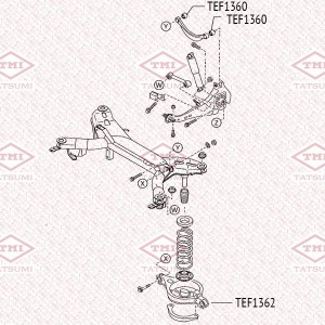 сайлентблок задн. верхнего поперечного рычага!\ MAZDA 6 >08 TEF1360 TATSUMI