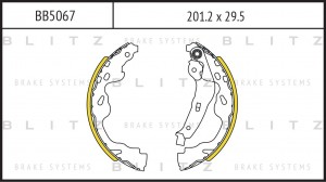 Колодки тормозные TOYOTA Yaris (99-05),Aygo (05-) задние (4шт.) BLITZ BB5067 BLITZ