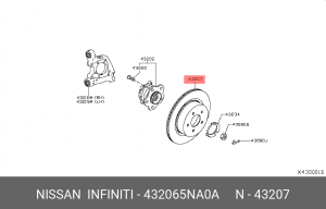 диск тормозной!\ Nissan 43206-5NA0A NISSAN