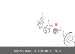 Ступица SSANGYONG Actyon (10-) передняя (2WD/AWD)/задняя (AWD) (1шт.) OE 4142034001 SSANG YONG