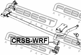 втулка стабилизатора переднего! D30\Jeep Wrangler III (JK) 04/07> CRSB-WRF FEBEST