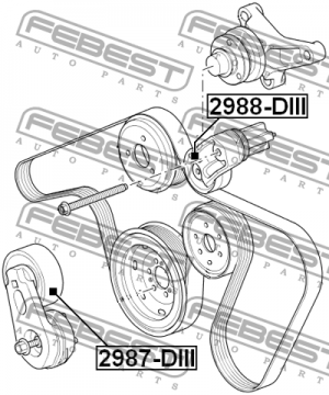 Ролик натяжной 2987-DIII 2987-DIII FEBEST