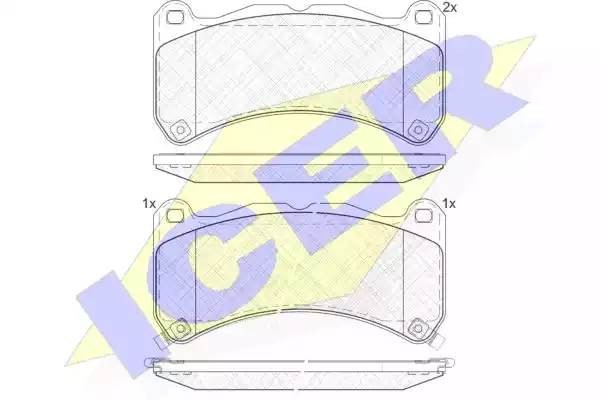 182014 колодки дисковые передние!\ Mitsubishi Lancer 2.0 16V 99-03, Subaru Impre 182014 ICER
