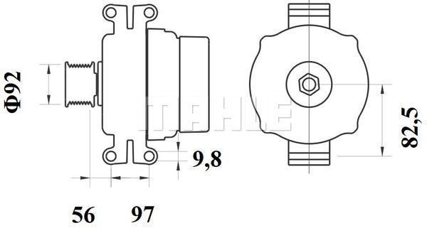 Генератор 28V, 80A  DAF CF85/XF105 MG 799 MAHLE KNECHT