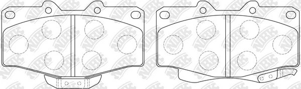 Колодки тормозные TOYOTA Hilux (97-) передние (4шт.) NIBK PN1219 NIBK